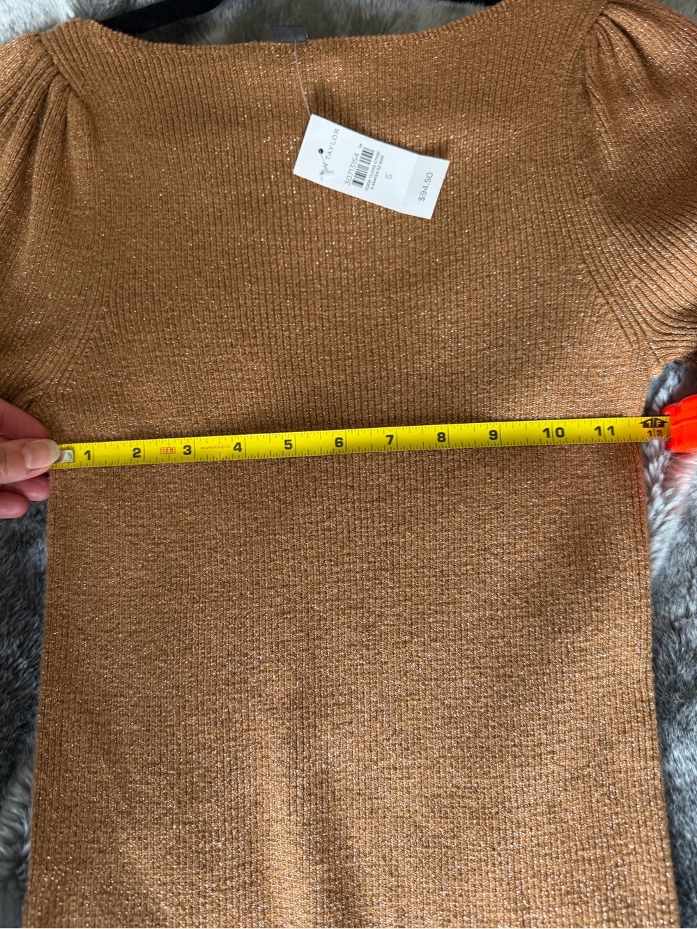NWT Ann Taylor metallic blouson sweater - Picture 6 of 11